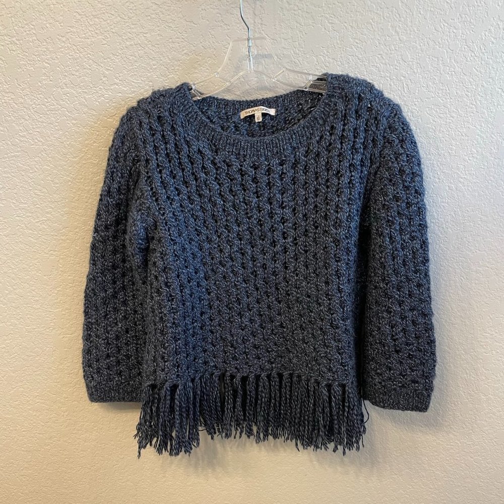 Blue knit sweater